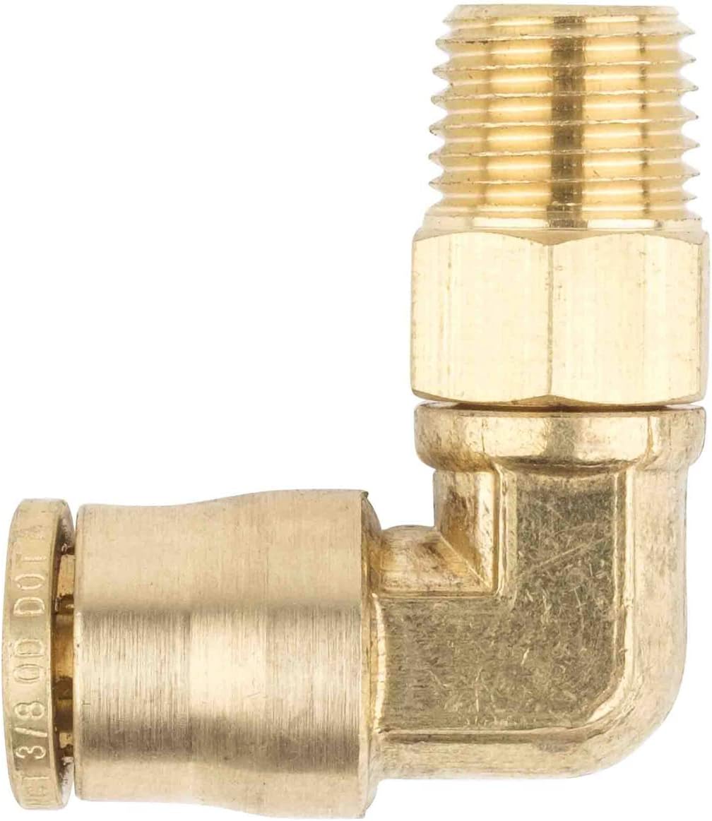 21 Pieces Brass Push to Connect Air Brake Line Fittings Connector Kit with Air Brake Line Cutter Q724647