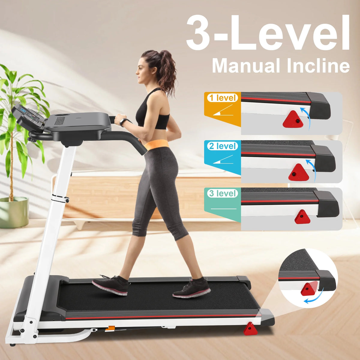 2.5 HP Portable Folding Treadmill with Incline N48270