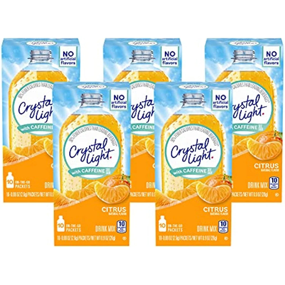 Citrus With Caffeine Drink Mix, 10-Packet Box (Pack Of 5) R64079