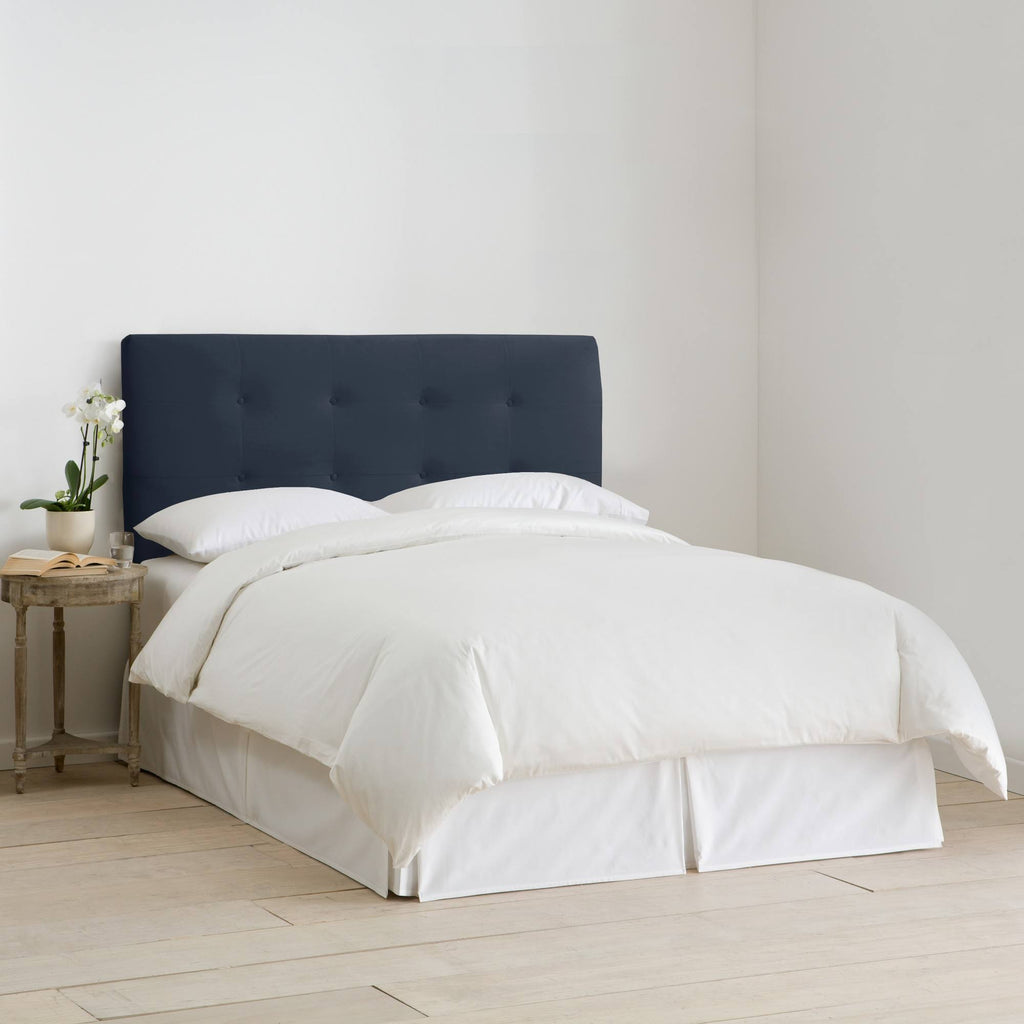 Navy Velvet California King Headboard T802