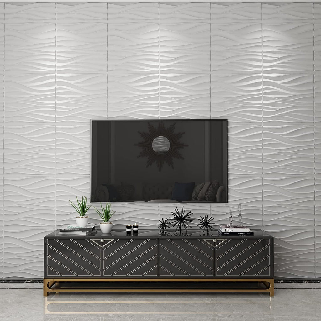 White Pack of 2 3D Wall Panels G2641