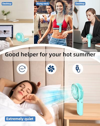Portable Handheld Fan, 4000mAh, 180° Adjustable, 6 Speed, Foldable G681