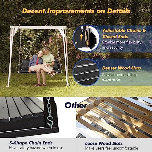 White 5 FT Heavy Duty Porch Swing Chair Bench R754847