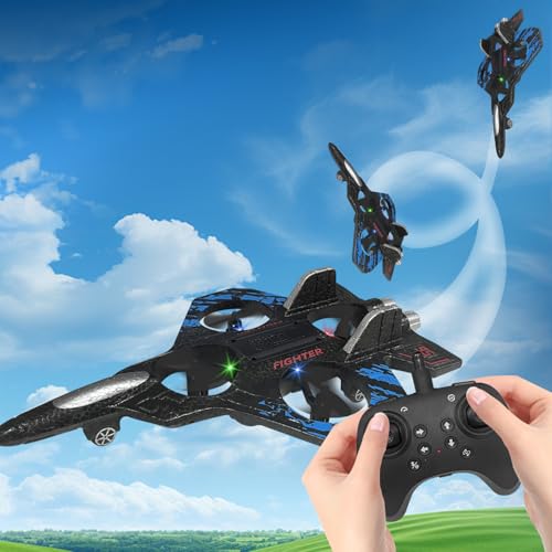2.4GHz Foam Remote Control Airplane with Lights (Blue) U6861