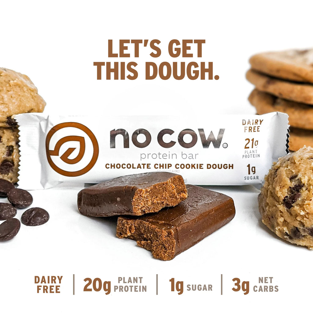 Chocolate Chip Cookie Dough Vegan Protein Bars, Box of 12 G814