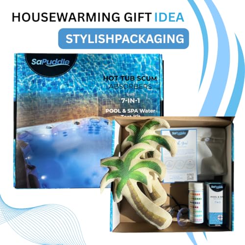 Hot Tub Scum Absorber 2-Pack with 150 Water Test Strips U4908