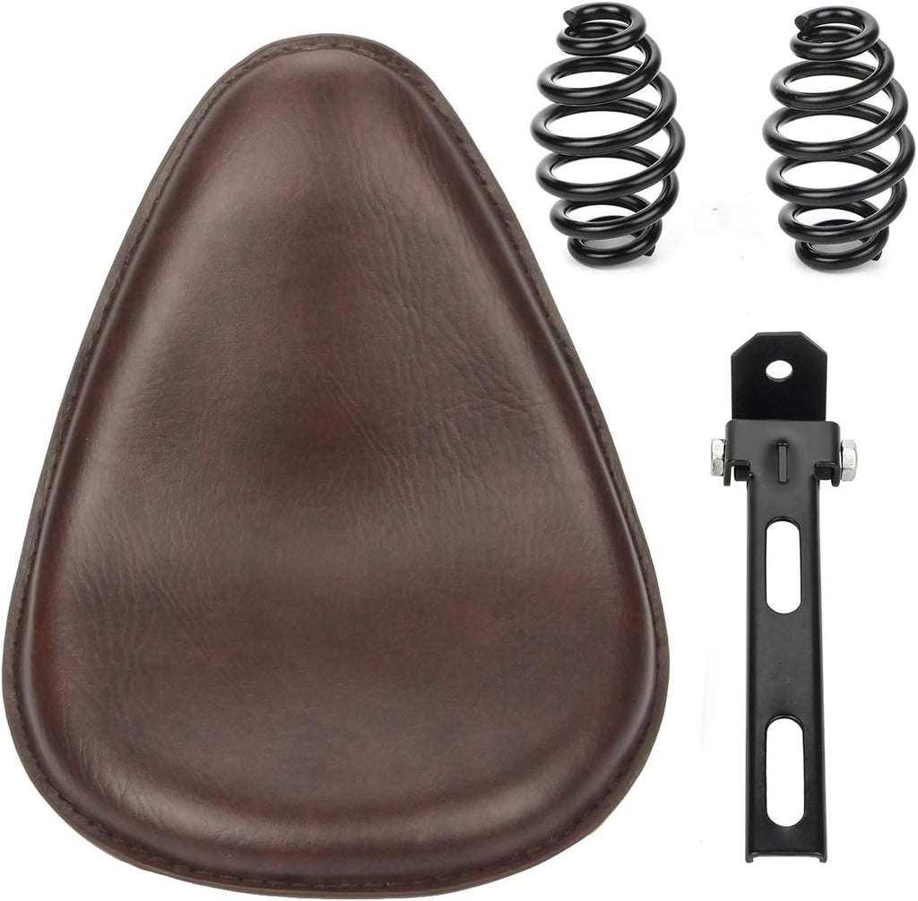 Leather Motorcycle Solo Seat Springs Mounting Bracket Kit Black with Seat Base J36974
