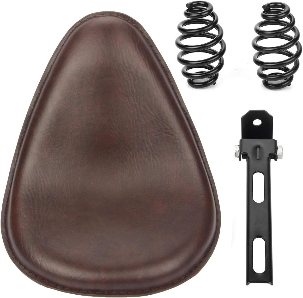 Leather Motorcycle Solo Seat Springs Mounting Bracket Kit Black with Seat Base J36974