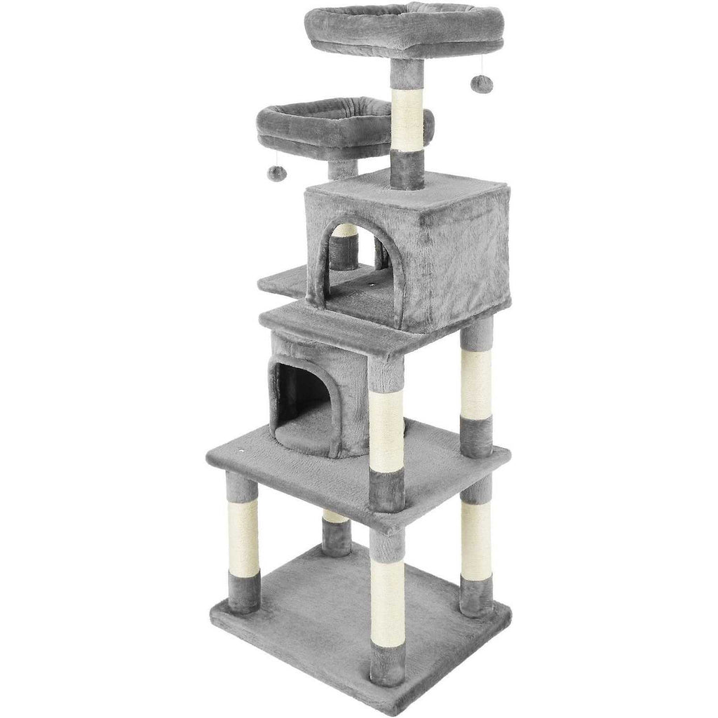 61-in Faux Fur Cat Tree Condo Y290