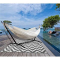 White Double Hammock with Steel Stand and Carrying Case Y825