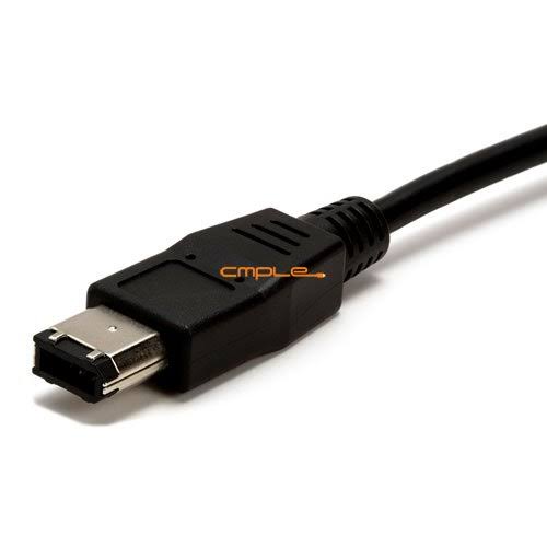 9 PIN/6PIN Firewire 800 to Firewire 400 Cable, 6ft, Black H356442