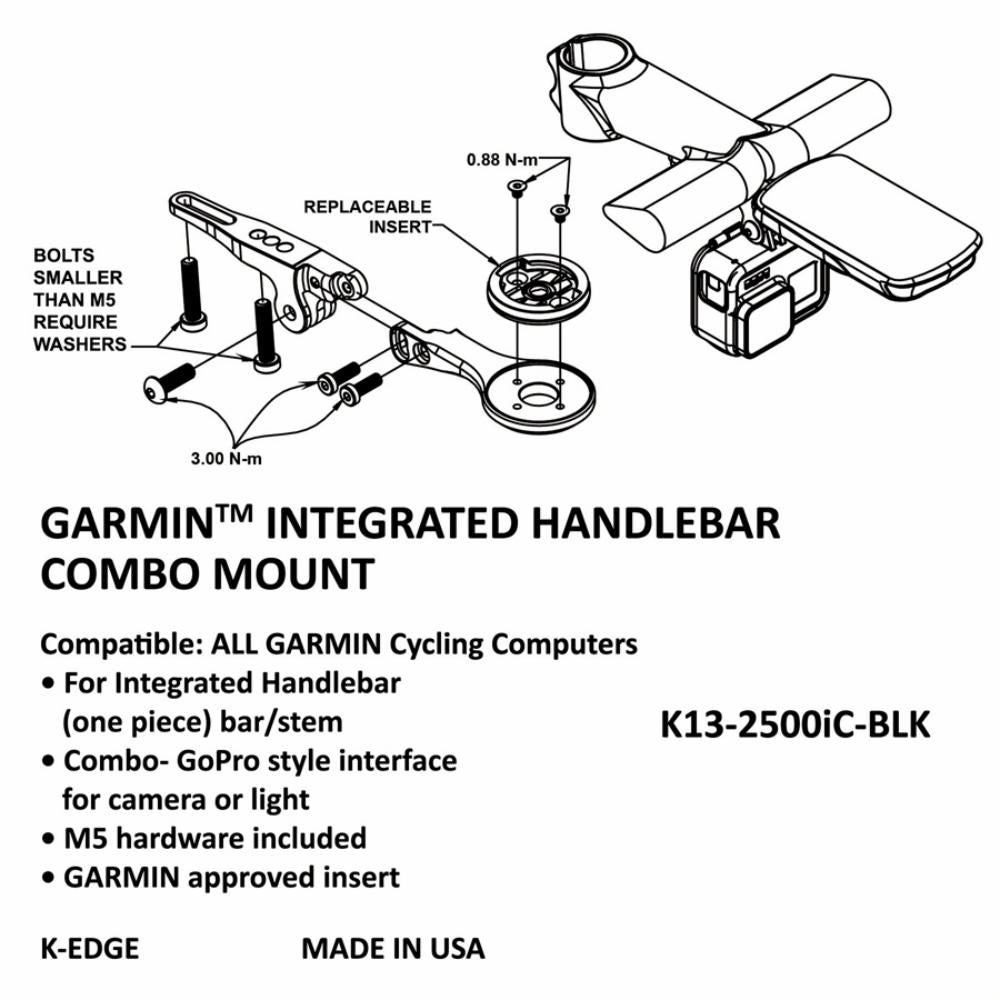 Integrated Handlebar System Combo Mount for Garmin G256446