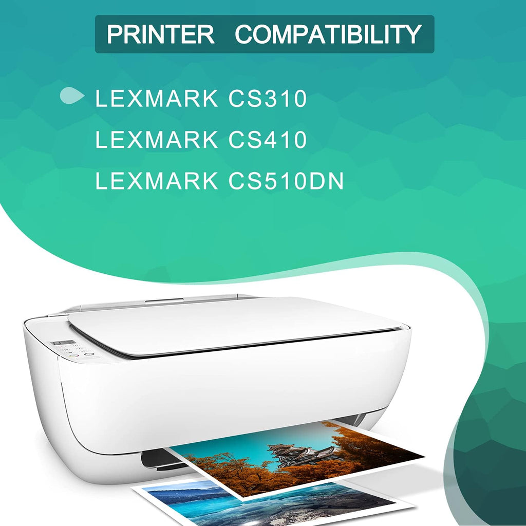 4 Pack High Yield Remanufactured Toner Cartridge for Lexmark Printer J745