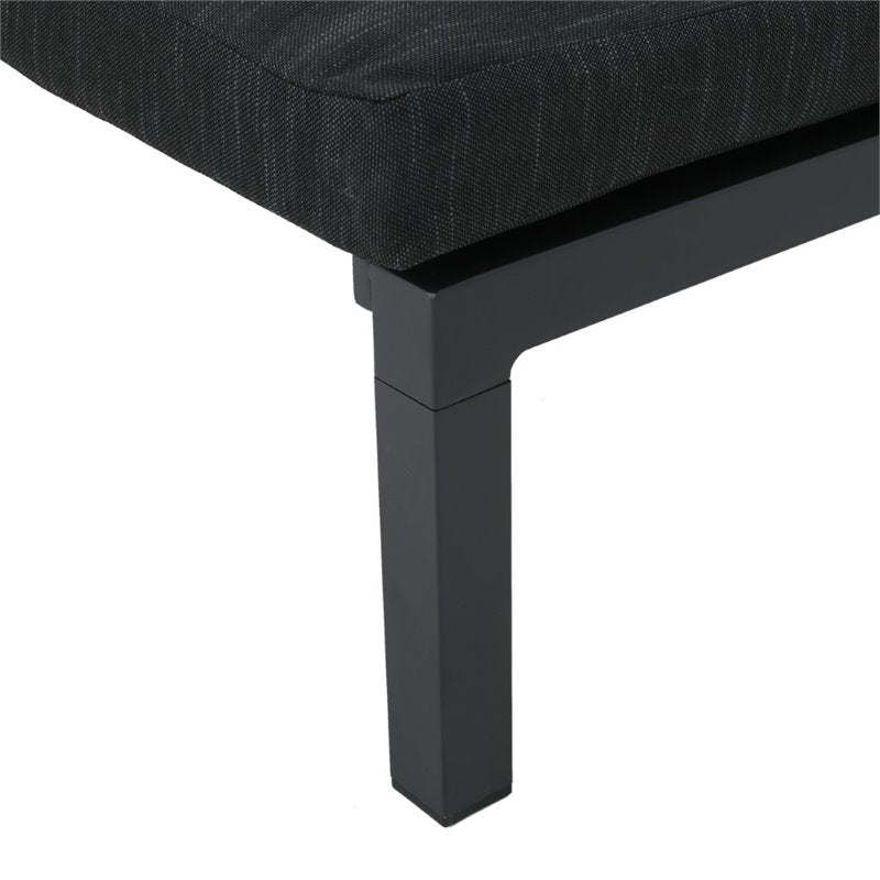 12-Piece Outdoor Aluminum Sectional Sofa Set in Black I9986