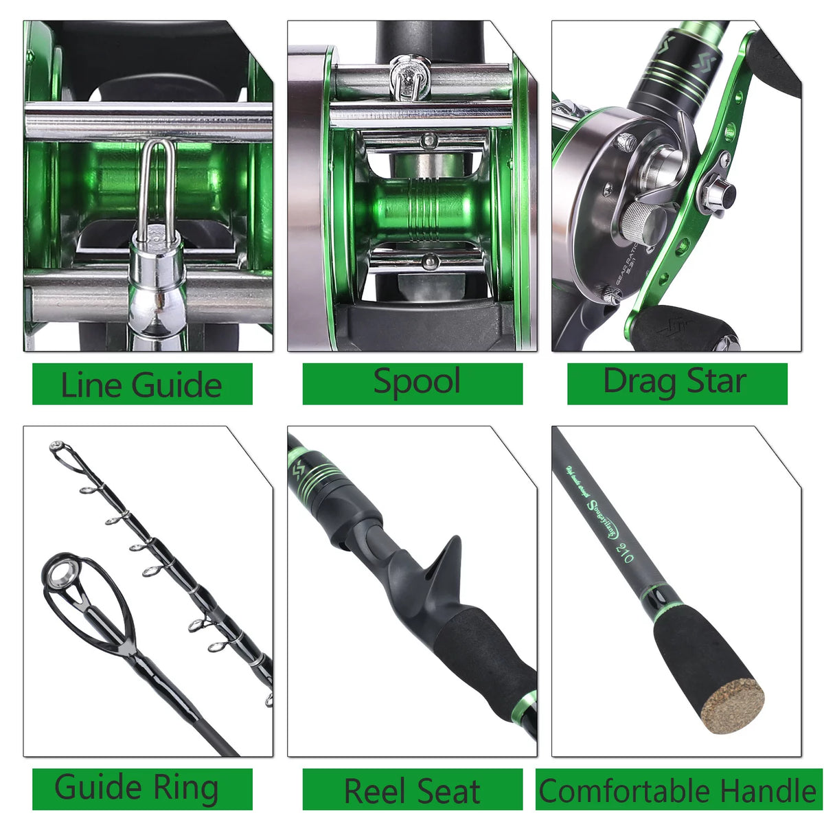 Telescopic Casting Rod and Baitcast Reel Fishing Combo D436088