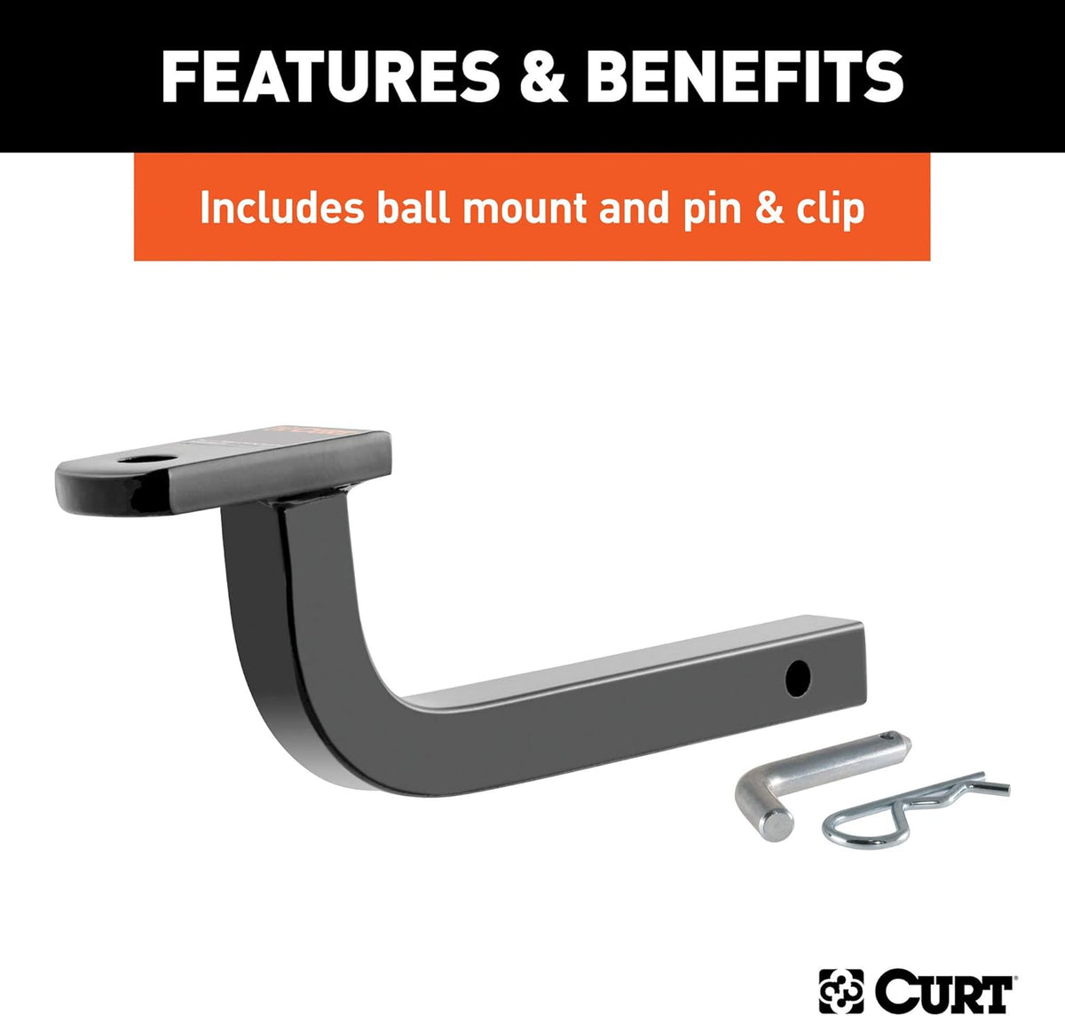 Class 1 Trailer Hitch with Ball Mount, 1-1/4-In Receiver D180
