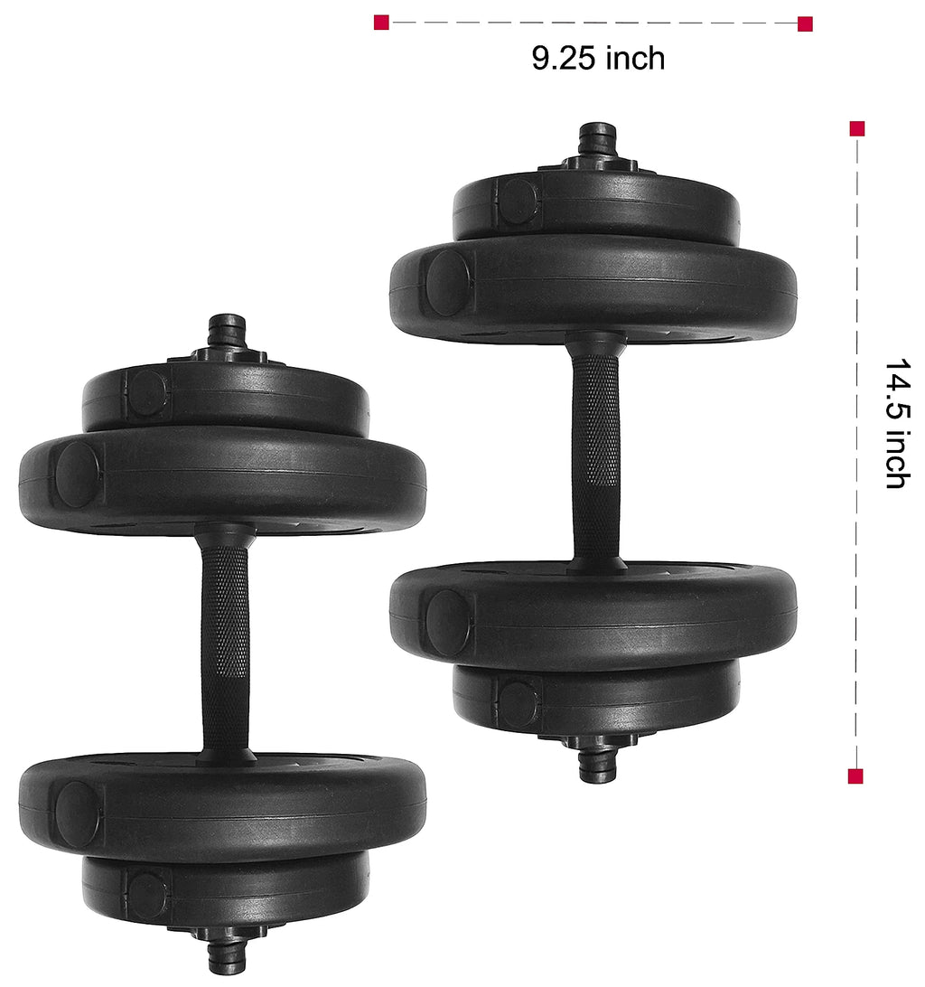 Black Adjustable Vinyl Dumbbell Set V9842