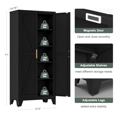 White Metal Filing Cabinet with Drawer and 4 Adjustable Shelves Z11982