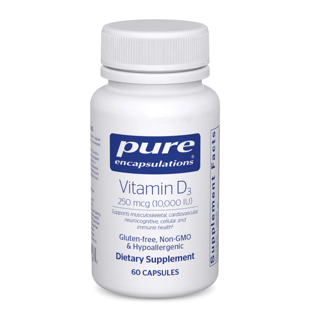 Vitamin D3 250 mcg (10,000 IU) Supplement, 60 Capsules L993611