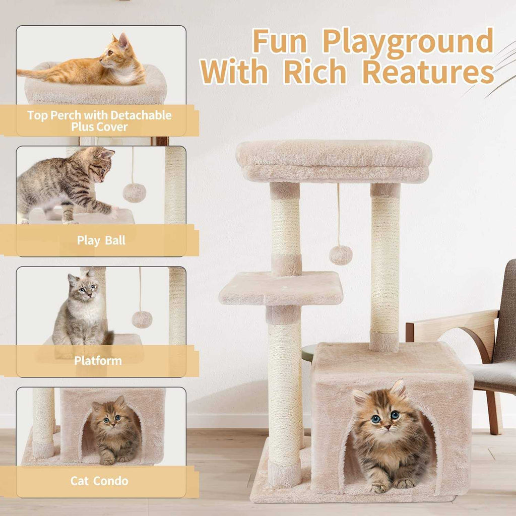 Cat Tree with Scratching Posts and Jump Platform I271