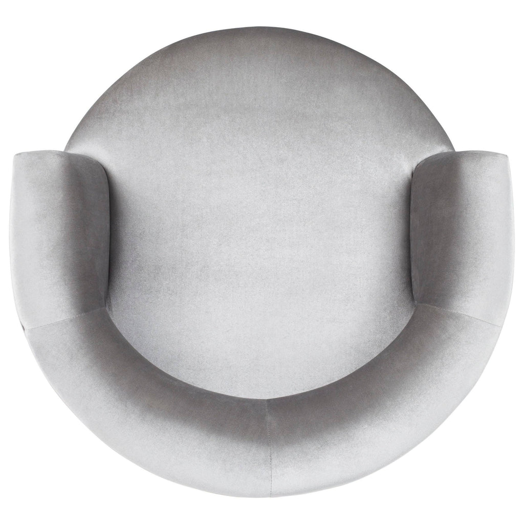 Light Grey Velvet Accent Chair K957