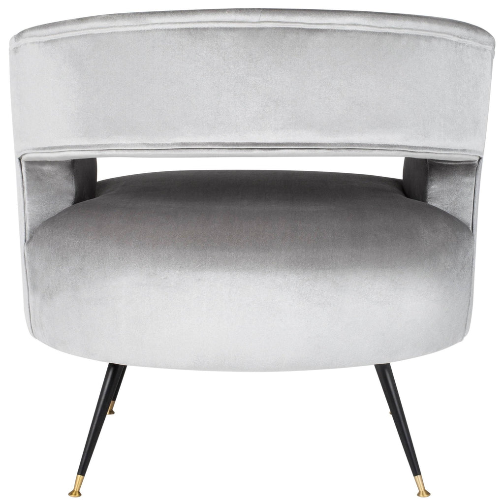 Light Grey Velvet Accent Chair K957