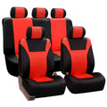 Red Faux Leather Seat Cover Full Set G33115