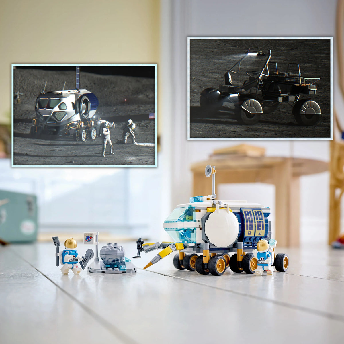 Lunar Roving Vehicle Toy Set with 3 Astronaut Minifigures W264925