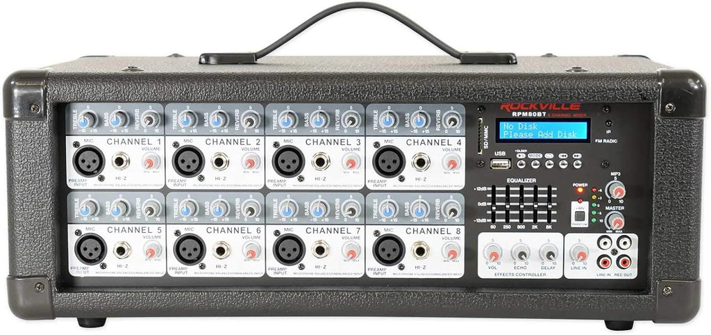 2400w Powered 8 Channel Mixer Amplifier with Bluetooth Z341