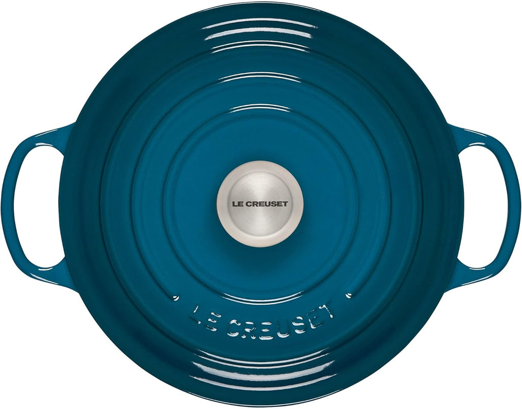 Enameled Cast Iron Round Dutch Oven, 5.5 qt., Deep Teal M64251