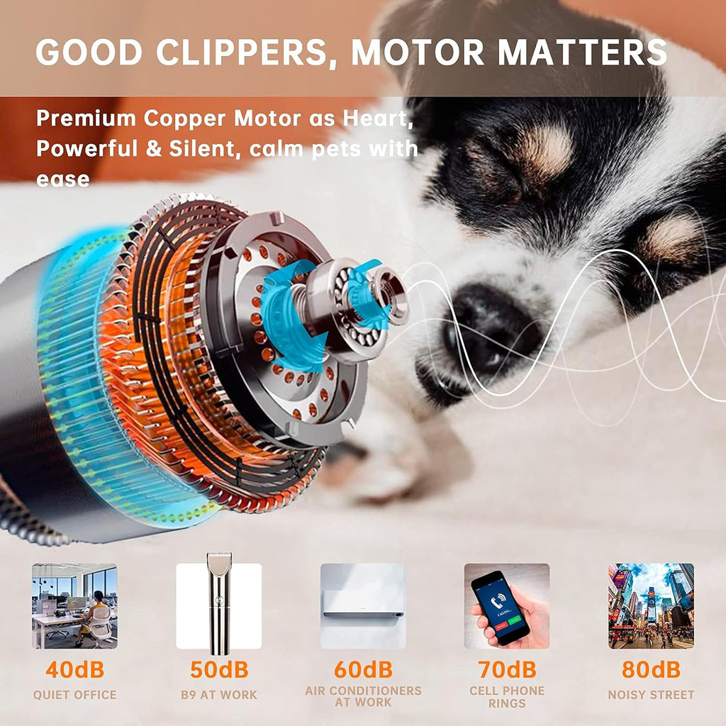 Cordless Dog Clippers for Grooming Pet Hair Trimmer, Rechargeable Electric Shaver, Pack of 2 I576189