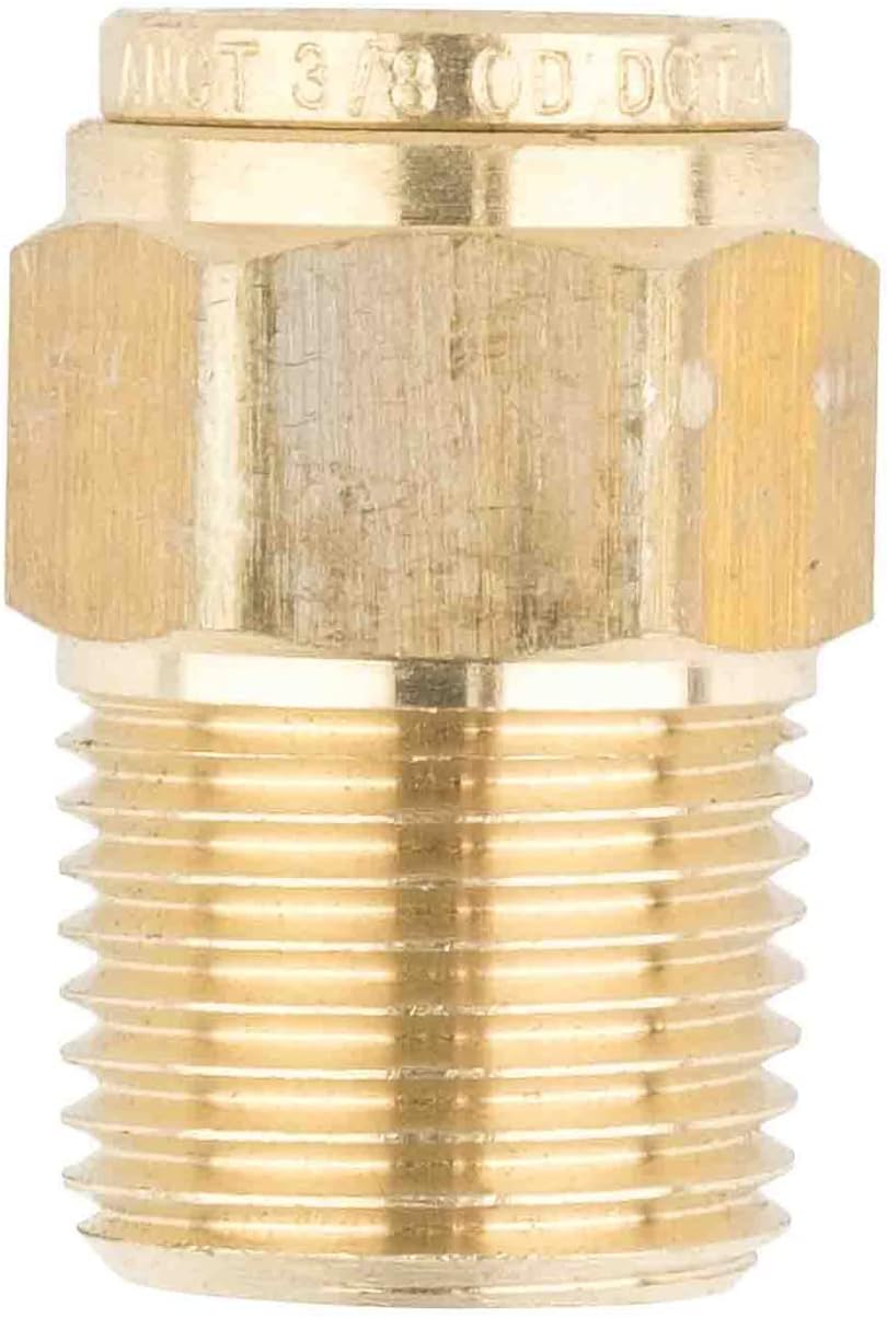 21 Pieces Brass Push to Connect Air Brake Line Fittings Connector Kit with Air Brake Line Cutter Q724647