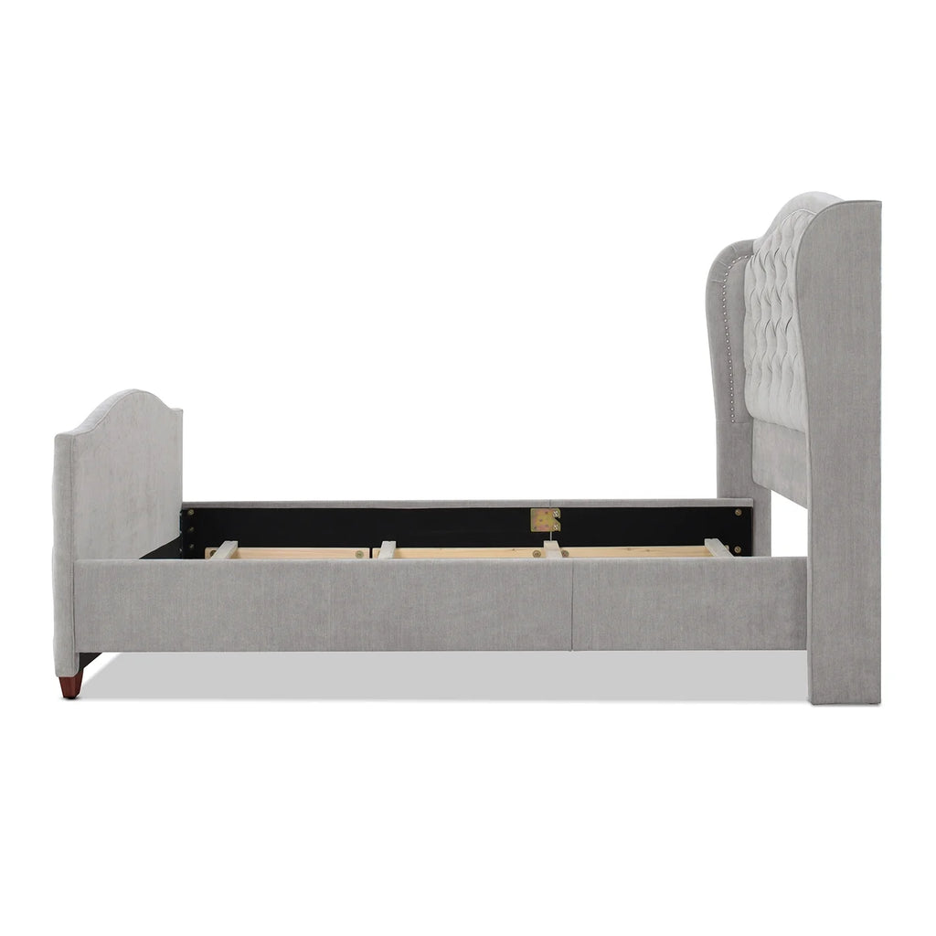 Tufted Wingback Queen Bed E450