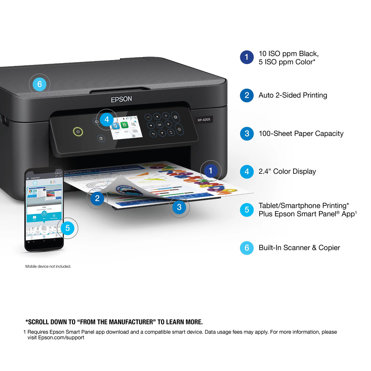 Wireless Color Printer with Scanner and Copier J3308