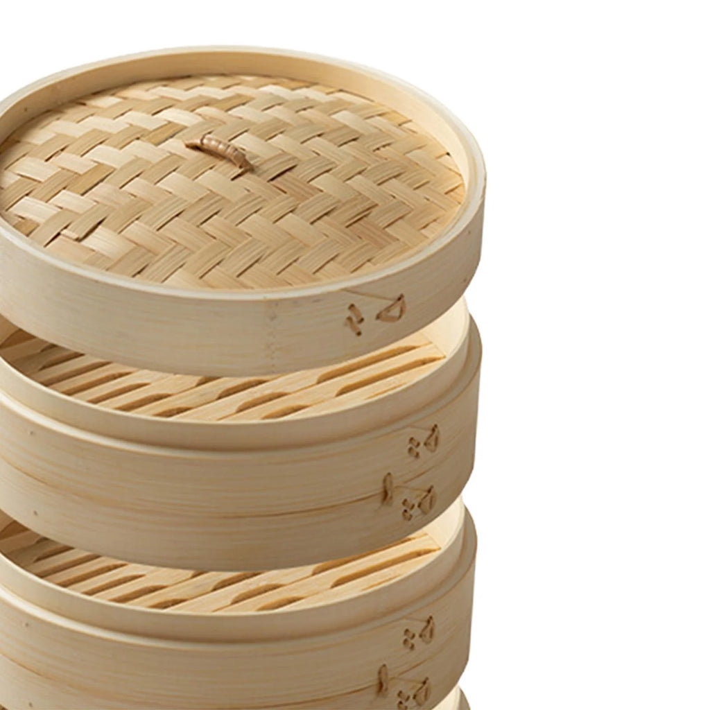 Bamboo Steamer Basket 3 Tier Dia 25.4cm F226178