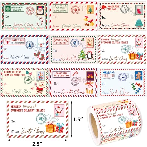 Christmas Gift Tags Stickers 200 Pcs Self Adhesive Labels N834476