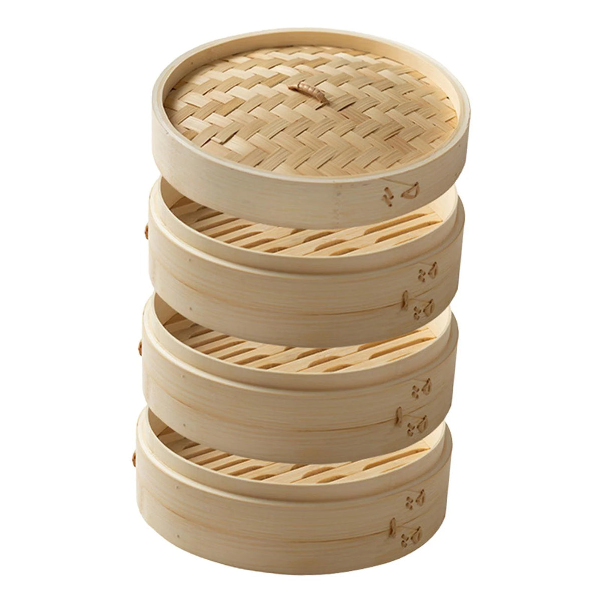 Bamboo Steamer Basket 3 Tier Dia 25.4cm F226178