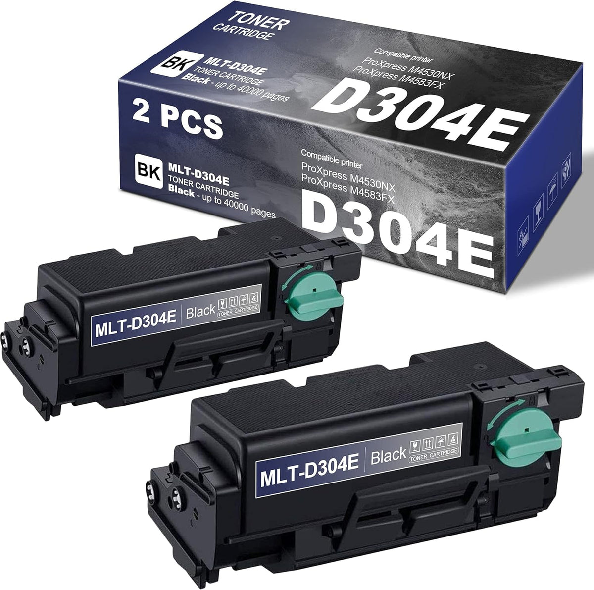 2 Pack Black Toner Cartridge for ProXpress M4530NX M4583FX Printer O64693