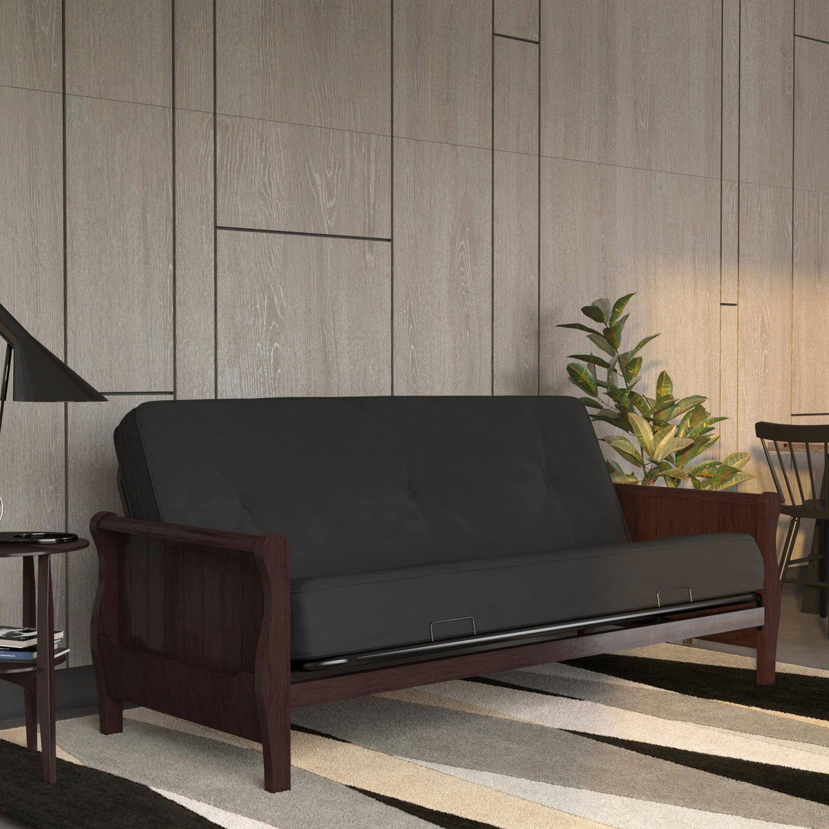 Gray Polyester Futon Mattress S509