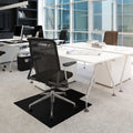 Black Vinyl Lipped Chair Mat for Carpets 45" x 53" E7119