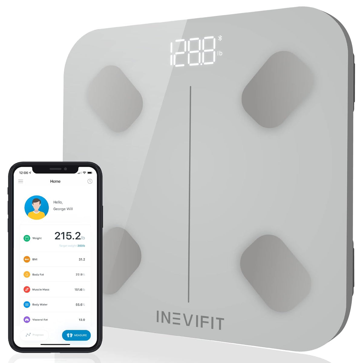 Black Smart Body Fat Scale Pack of 2 I2508