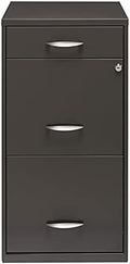 18 inch 3 Drawer Metal File Cabinet with Pencil Drawer Charcoal C1571
