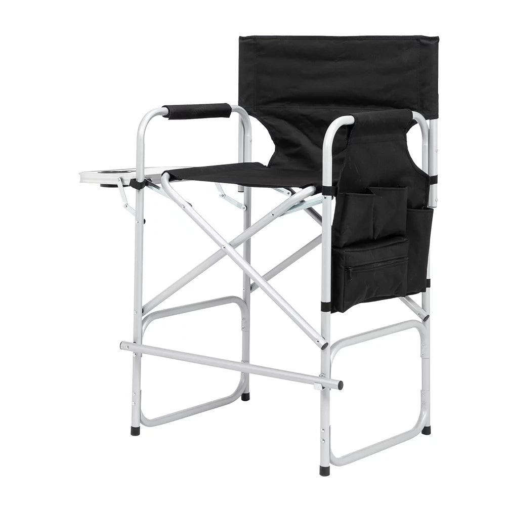 Oversize Padded Folding Director Chair with Side Table G159