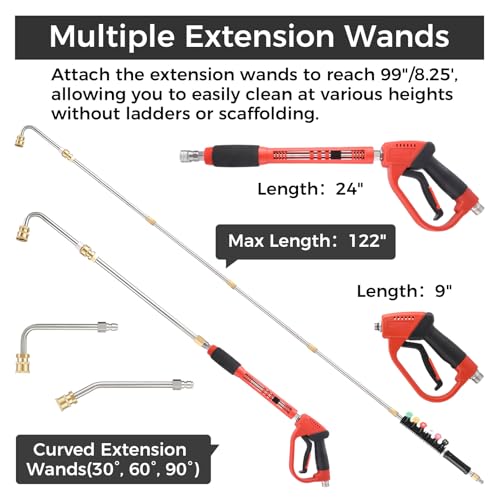5000PSI Pressure Washer Gun with 21Pcs Accessories T845415
