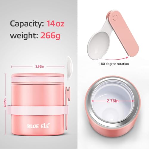 13.5oz Vacuum Insulated Thermos Hot Lunch Containers with Ceramic-Coated Stainless Steel T732