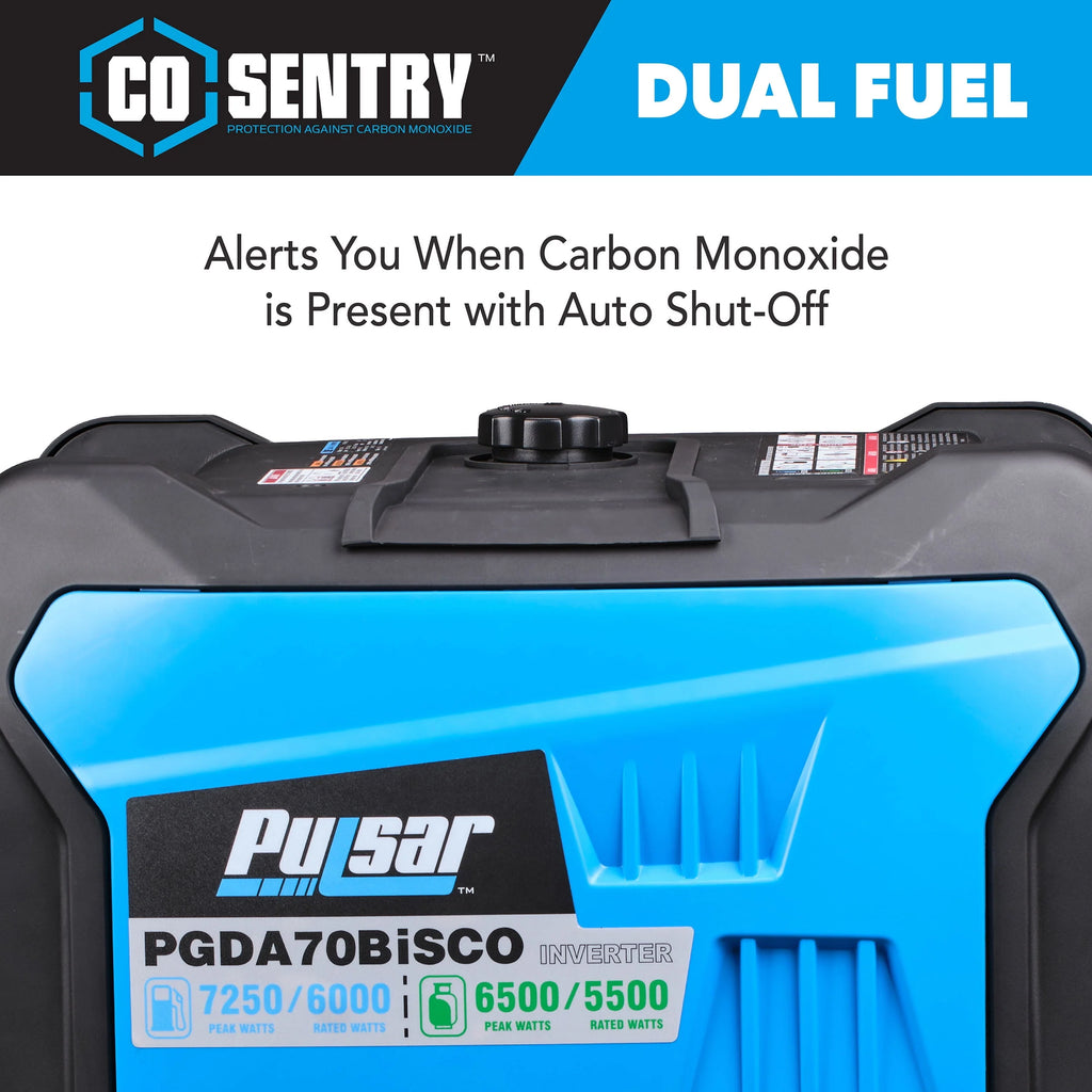 7,250 Watt Dual Fuel Inverter Generator with Remote Start E75887
