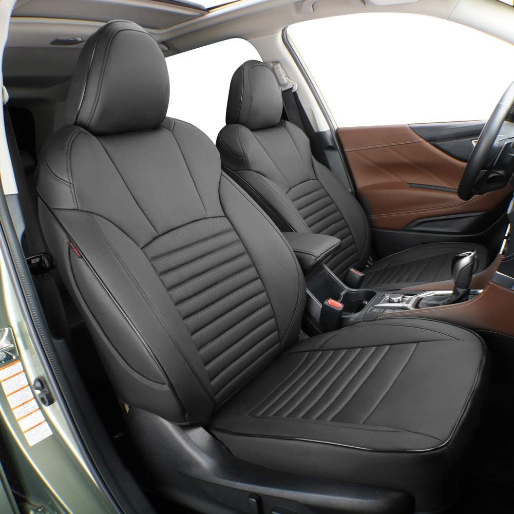 Custom Fit Full Set Car Seat Covers Leatherette Black F492