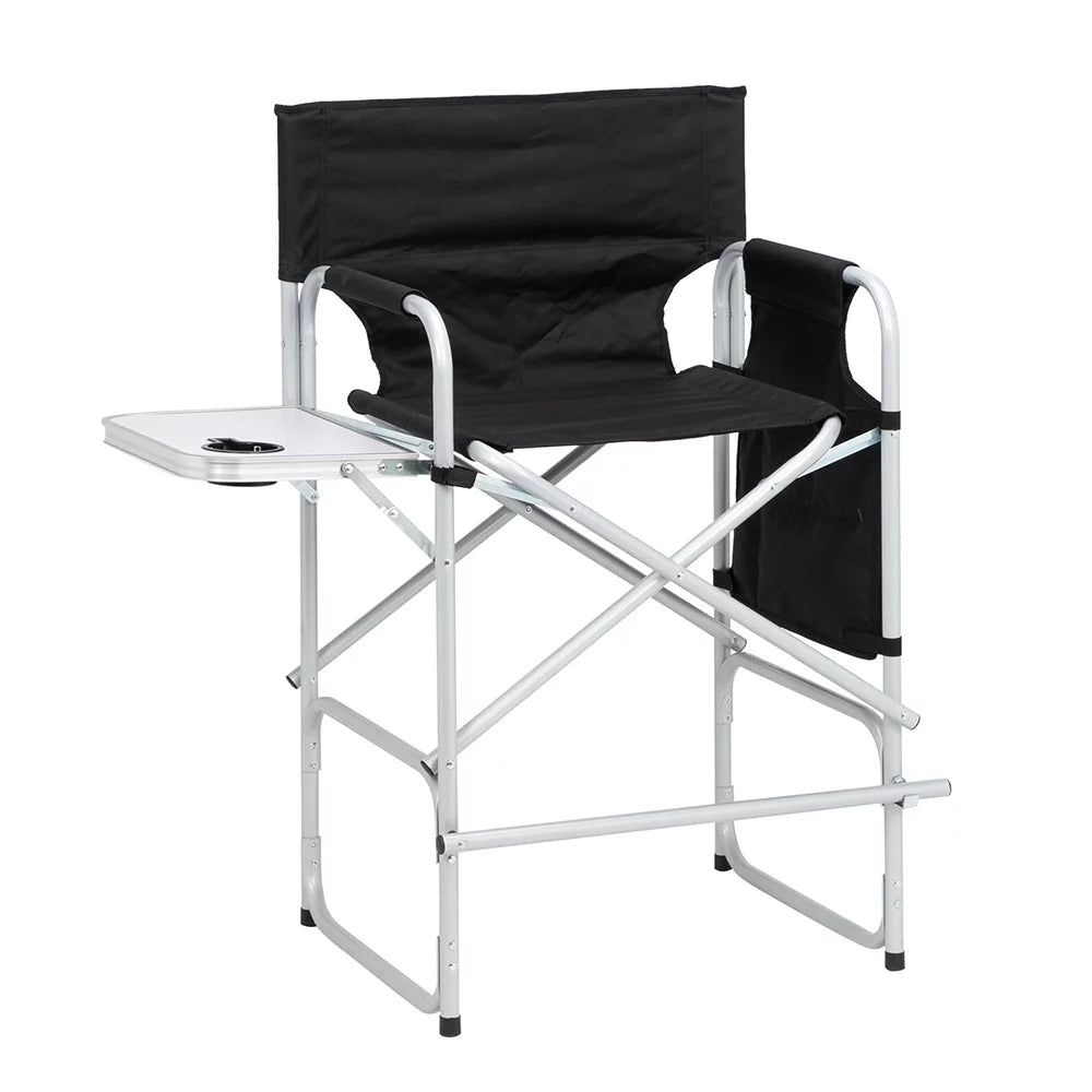 Oversize Padded Folding Director Chair with Side Table G159