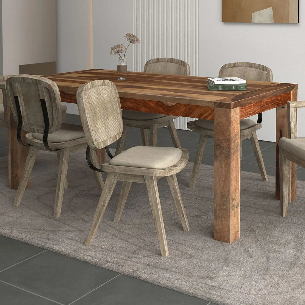Dark Sheesham Rectangular Dining Table Z6813
