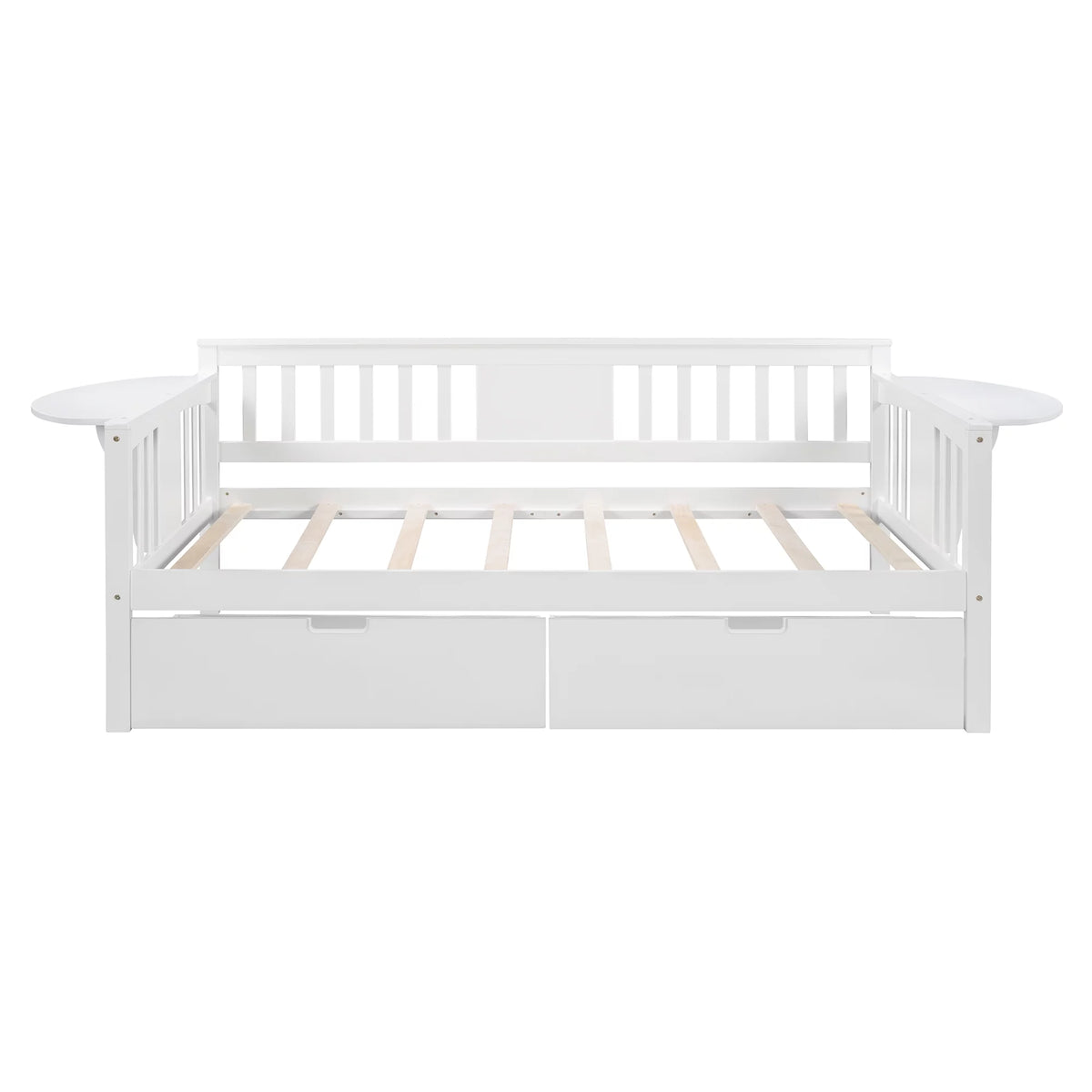 Twin Size White Daybed with Two Drawers E450858